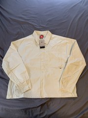 New Nike Tech Men’s Button Down Shirt Jacket Light Khaki Large HJ2936-234 $140