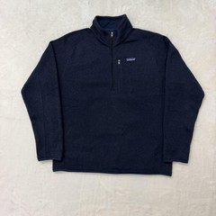 Patagonia Better Sweater Mens Large Blue Fleece Quarter Zip Pullover Outdoor