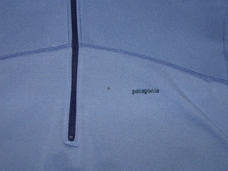 PATAGONIA CAPILENE ZIP NECK BASE LAYER MENS SZ S BLUE POLY BLEND EUC WITH DEFECT gallery