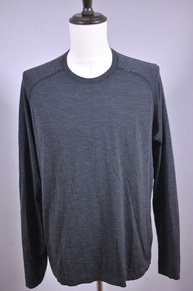 Lululemon Metal Vent Tech Long Sleeve Shirt Black Heather Men's XL