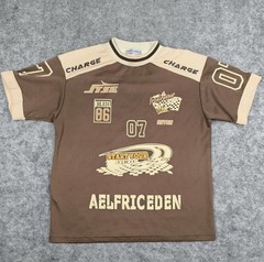 Aelfric Eden Retro Jersey Mens Large Brown/Beige, 2 Sided Excellent Condition