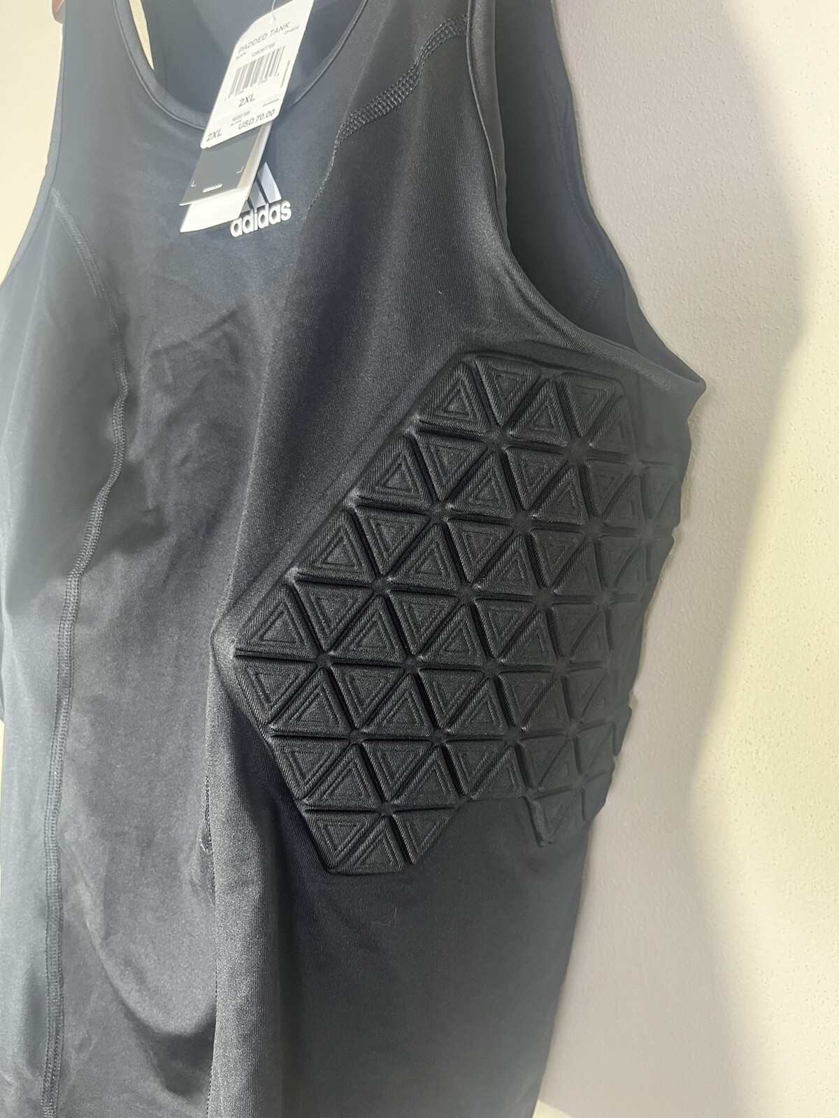 Mens Adidas Padded Tank Top Sleeveless T-Shirt Size 2XL NEW gallery