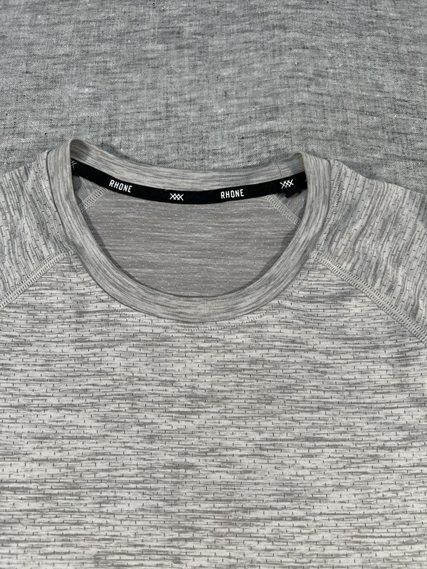 Rhone Vapor Performance Shirt Mens Large Grey Short Sleeve Working Out Training gallery