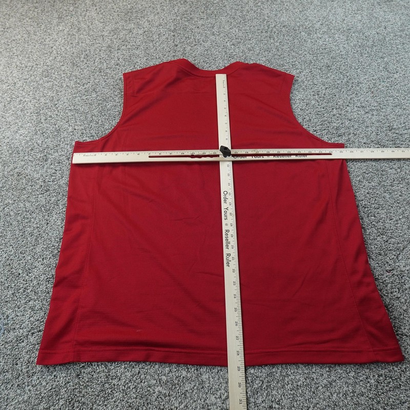Nike Tank Top Mens 2XL Red Dri FIT Sleeveless Jersey Shirt Basketball Gym Swoosh gallery