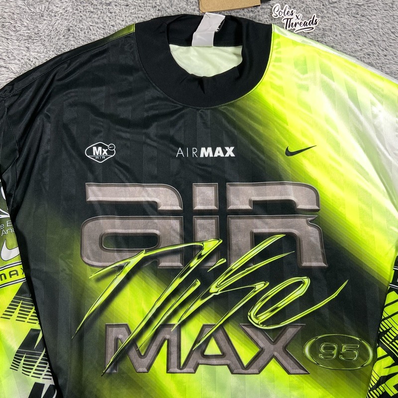 Nike Air Max Culture Of Football Dri-FIT LS Soccer Jersey Sz 2XL Men Volt Black gallery