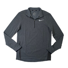 Nike Running Shirt Mens M Medium Gray Therma Sphere Element 1/2 Zip Dri Fit