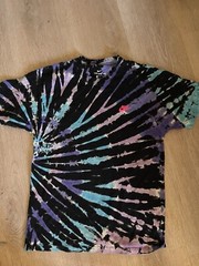 Nike Tee Tie Dye T-Shirt NSW Black Baltic Blue Sz S H22