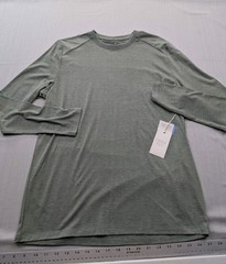 New Free Fly Apparel Mens Bamboo Shade Crew Shirt Size Small Agave Green Heather