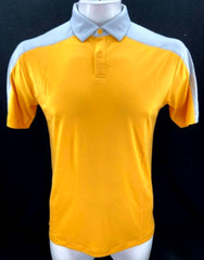 NEW Columbia Golf Omni-Wick Bracket Short Sleeve Yellow Grey Polo Shirt Men’s M