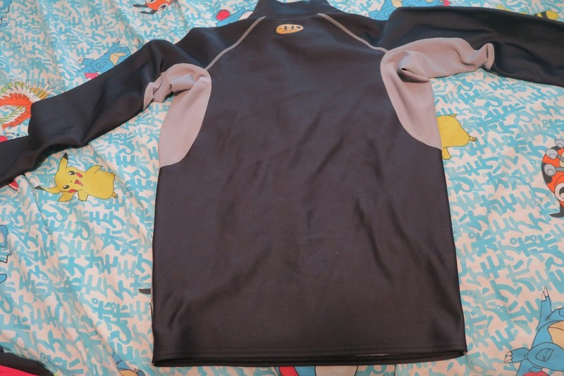 Under Armour Shirt Men's XL Cold Gear Metal Mock Neck Compression Black Orange gallery