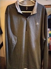 ADIDAS 1/4 ZIP PULLOVER GRAY MENS ELEVATED XXL 2XL NWT