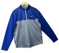 Nike Golf 1/4 Zip M Pullover Fit Dry Bluish Purple & Gray Dri-Fit