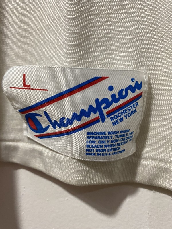 Champion Bulldog Pride Thrashed Single Stitch Vintage Vtg Football Jersey LARGE gallery