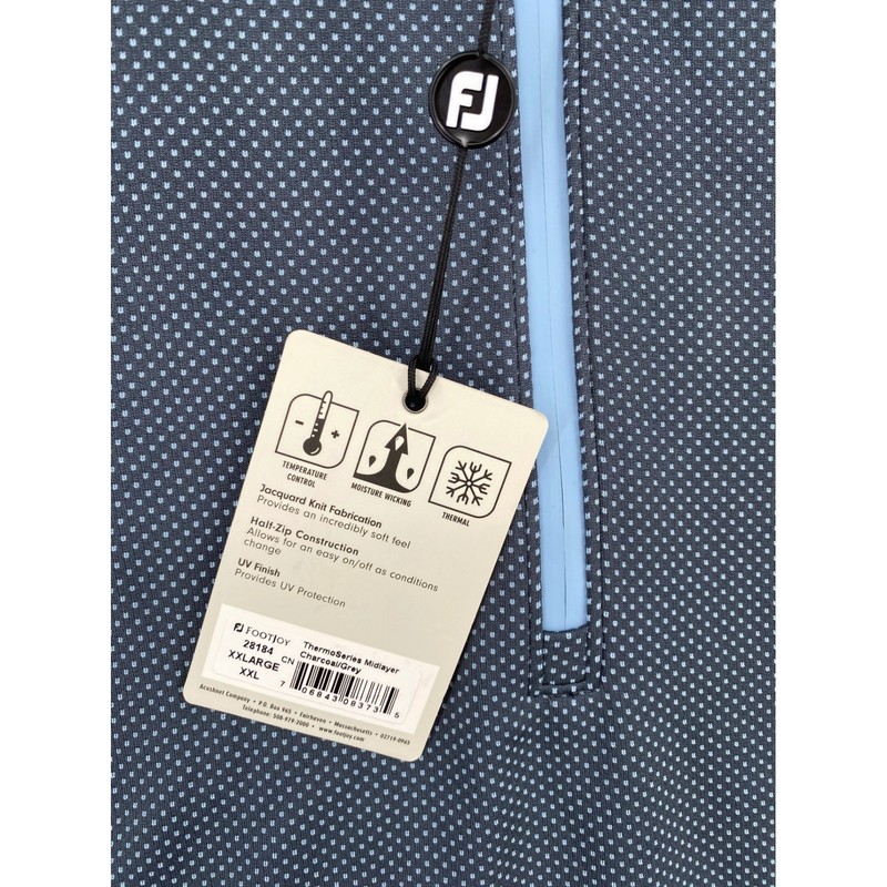 FootJoy ThermoSeries Pullover Mens 2XL Charcoal Grey Cadillac Golf 1/4 Zip NEW gallery