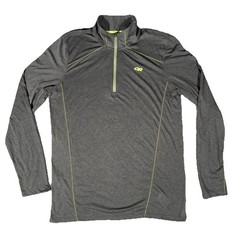 Men’s Sequence Long Sleeve Zip Top Camping Hiking Base Layer Wool Size XL