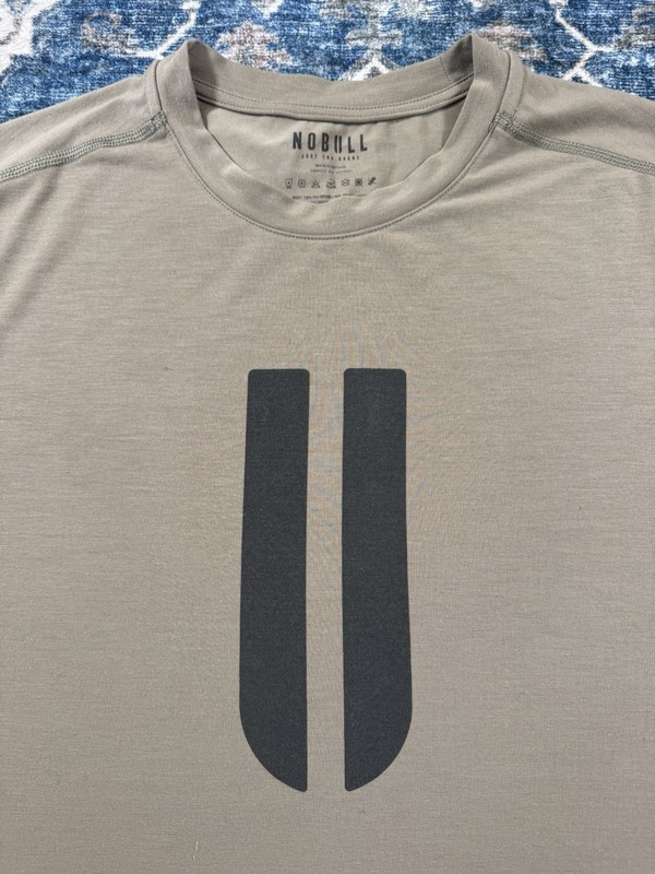 NOBULL Men’s Performance T-Shirt Brown Training Gym Tee Medium gallery