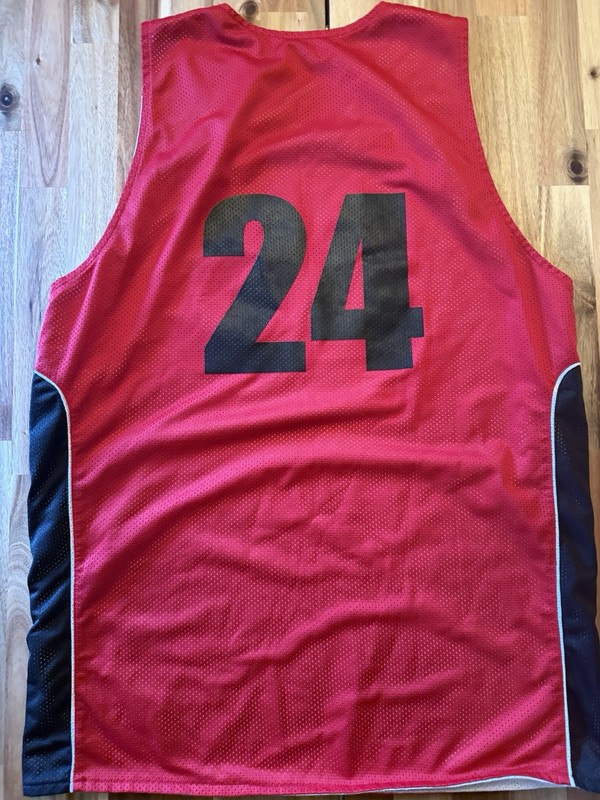 Bethesda Red White Reversible Practice Basketball Jersey #24 XL Extra Large gallery