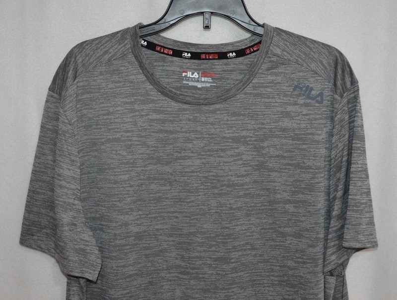 FILA SPORT Men's TruDry Alloy / Black / Space Dye Tee - Size L NWT gallery