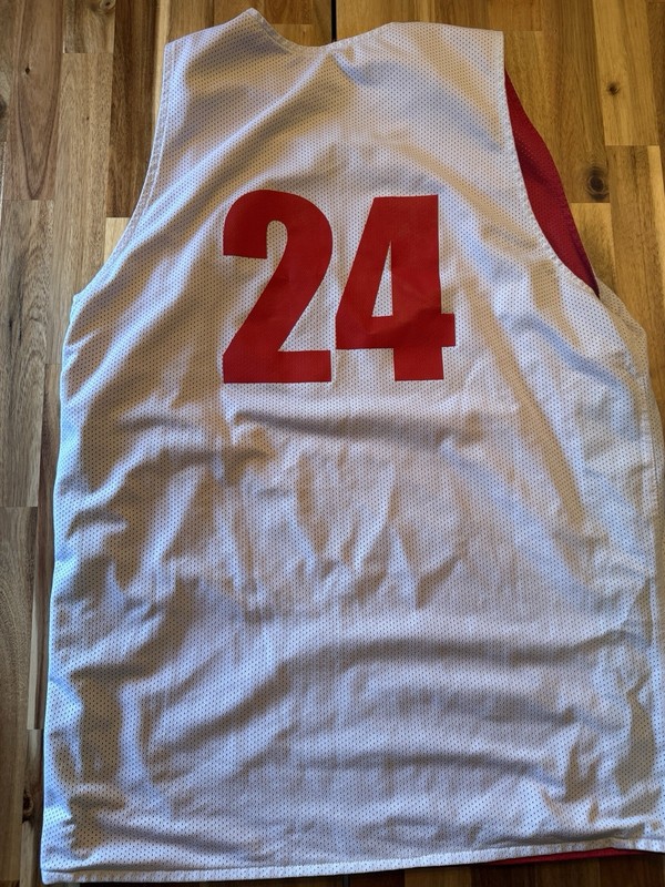 Bethesda Red White Reversible Practice Basketball Jersey #24 XL Extra Large gallery