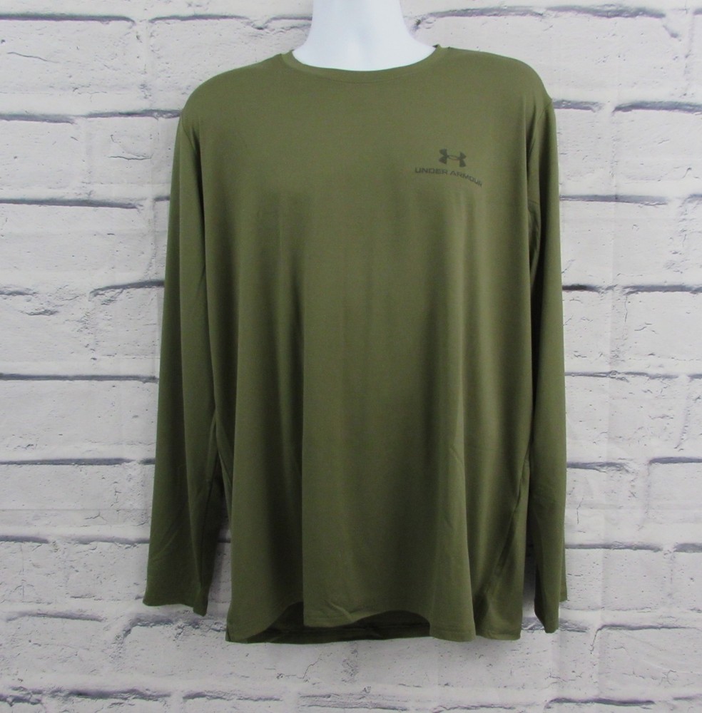 Under Armour Rush UA Vanish Energy Men's L/S Olive Green XL 1385418 NWT.