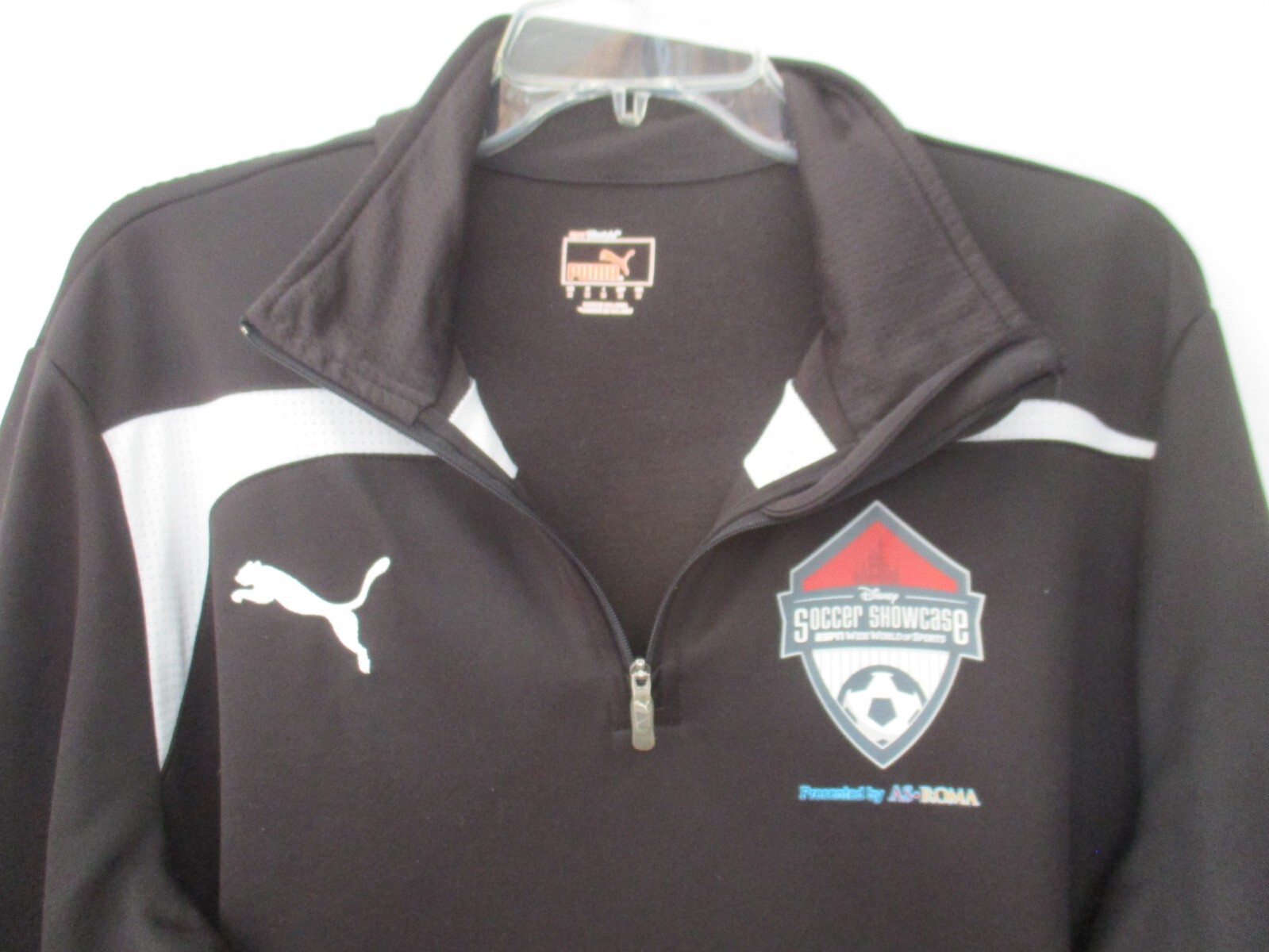 PUMA DISNEY SOCCER SHOWCASE ESPN WIDE WORLD OF SPORTS BLACK 1/4 ZIP PULLOVER - M gallery