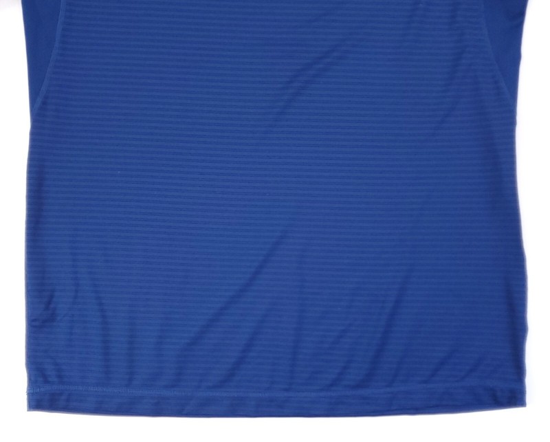 Rhone Men's L Performance Activewear Striped Long Sleeve V-Neck T Shirt Blue gallery