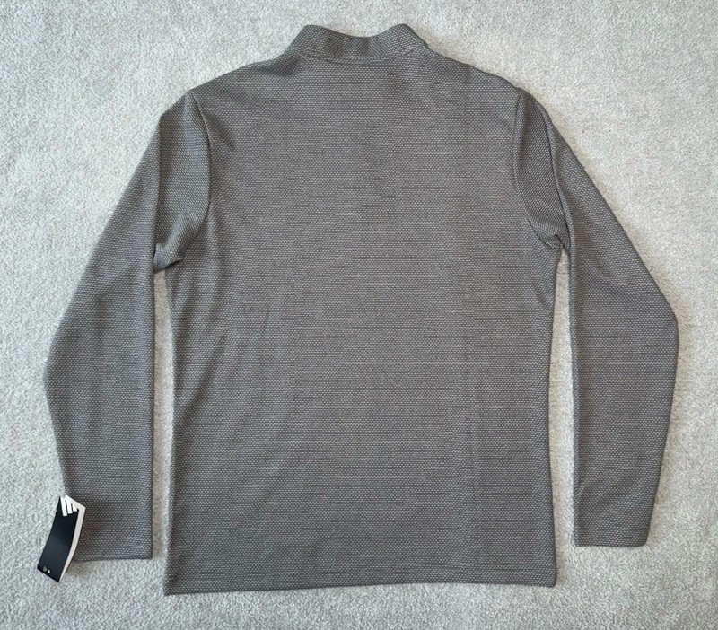 NWT Adidas Microdot 1/4 Zip Pullover Sweatshirt Gray And Black Mens Size Medium gallery