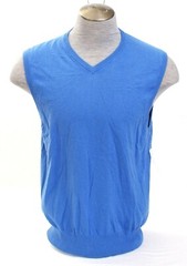 Izod Blue Heritage Essentials Sleeveless V Neck Knit Sweater Vest Men’s NWT