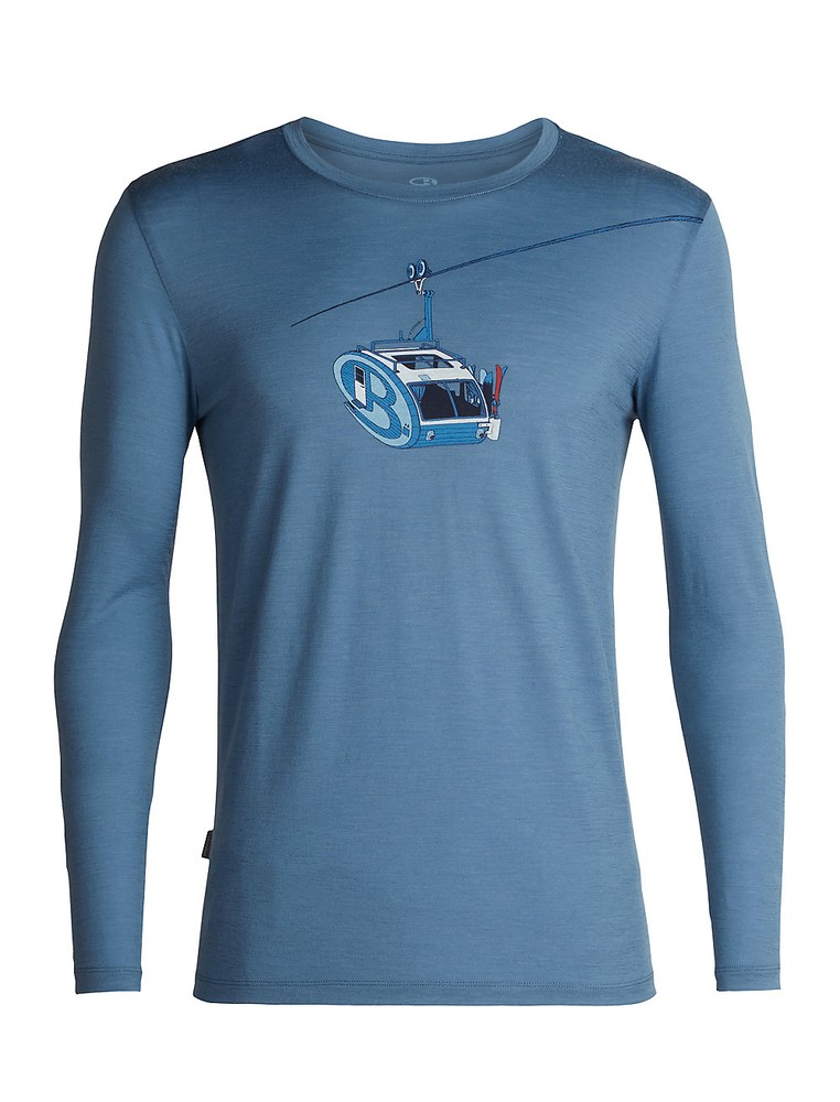 ICEBREAKER Tech Lite Long Sleeve Crewe Camper Lift Men's - 150gsm Merino Wool
