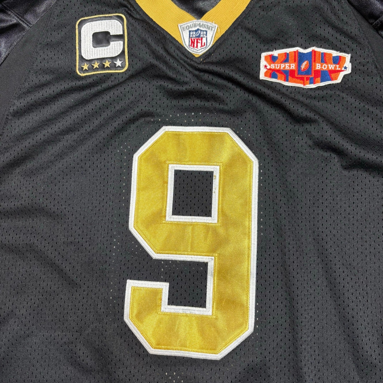 Vintage Reebok NFL Drew Brees New Orleans Saints Super Bowl XLIV Jersey Size 52 gallery