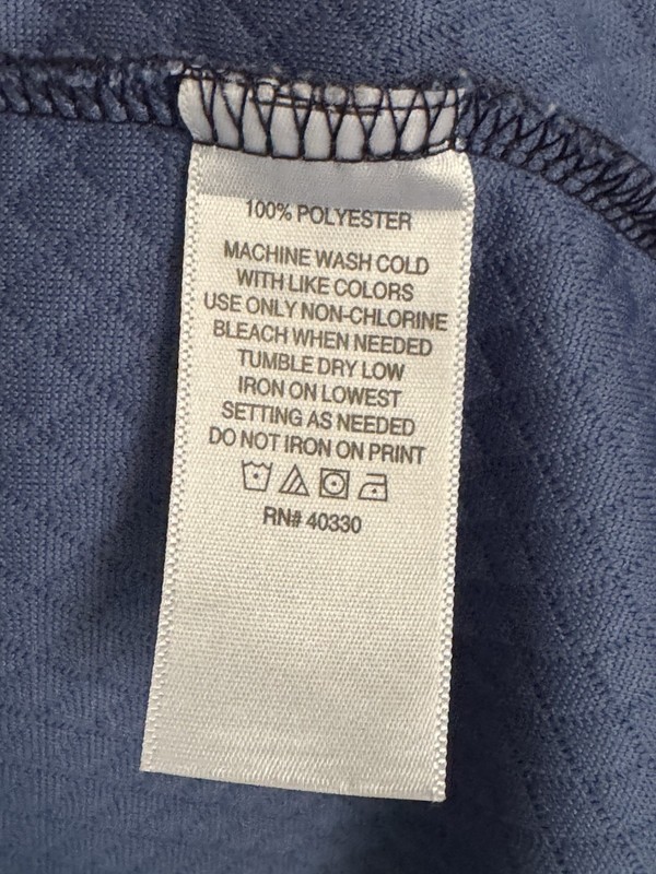Haggar Men's BLUE Cool 18 Tec 1/4 Zip Pullover Quick Dry Long Sleeve Size XL gallery