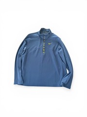 Nike Mens Livestrong 1/4 Zip Pullover Dri-Fit Blue Long Sleeve Top Size XL