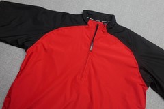 Sunice Typhoon Pullover Mens XL Red Black Wind Shirt Golf Lightweight Top Swishy