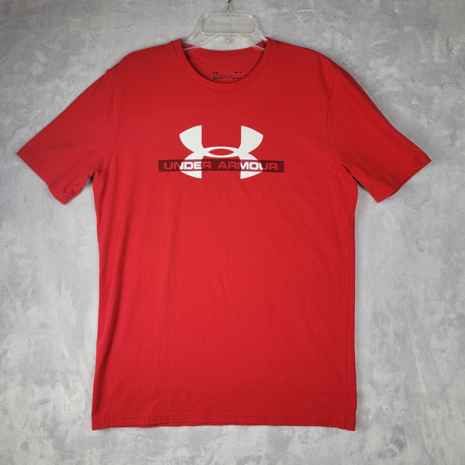 Under Armour Shirt Mens Medium Red Heatgear Workout Jogger gallery
