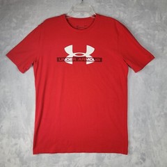 Under Armour Shirt Mens Medium Red Heatgear Workout Jogger