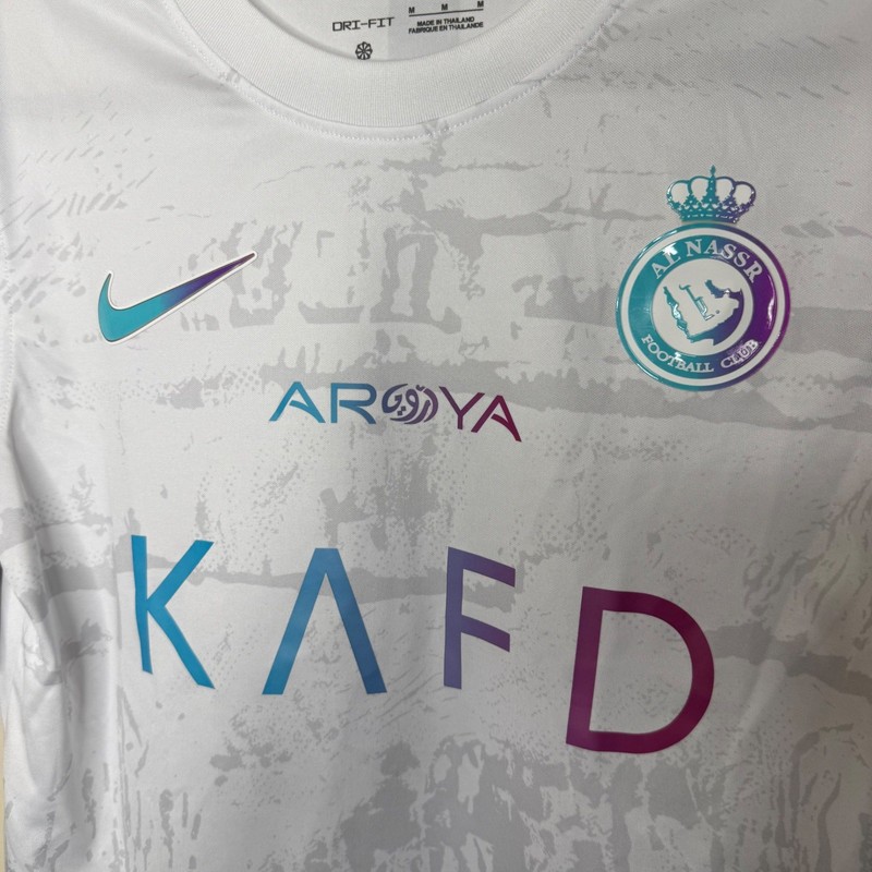 Nike Al-Nassr FC Away 2023/24 Jersey Mens M White Iridescent 13 Saudi Arabia kit gallery