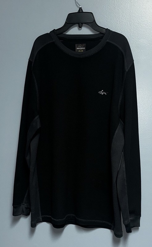 Greg Norman For Tasso Elba long sleeve thermal black & gray shirt - SIZE XL gallery