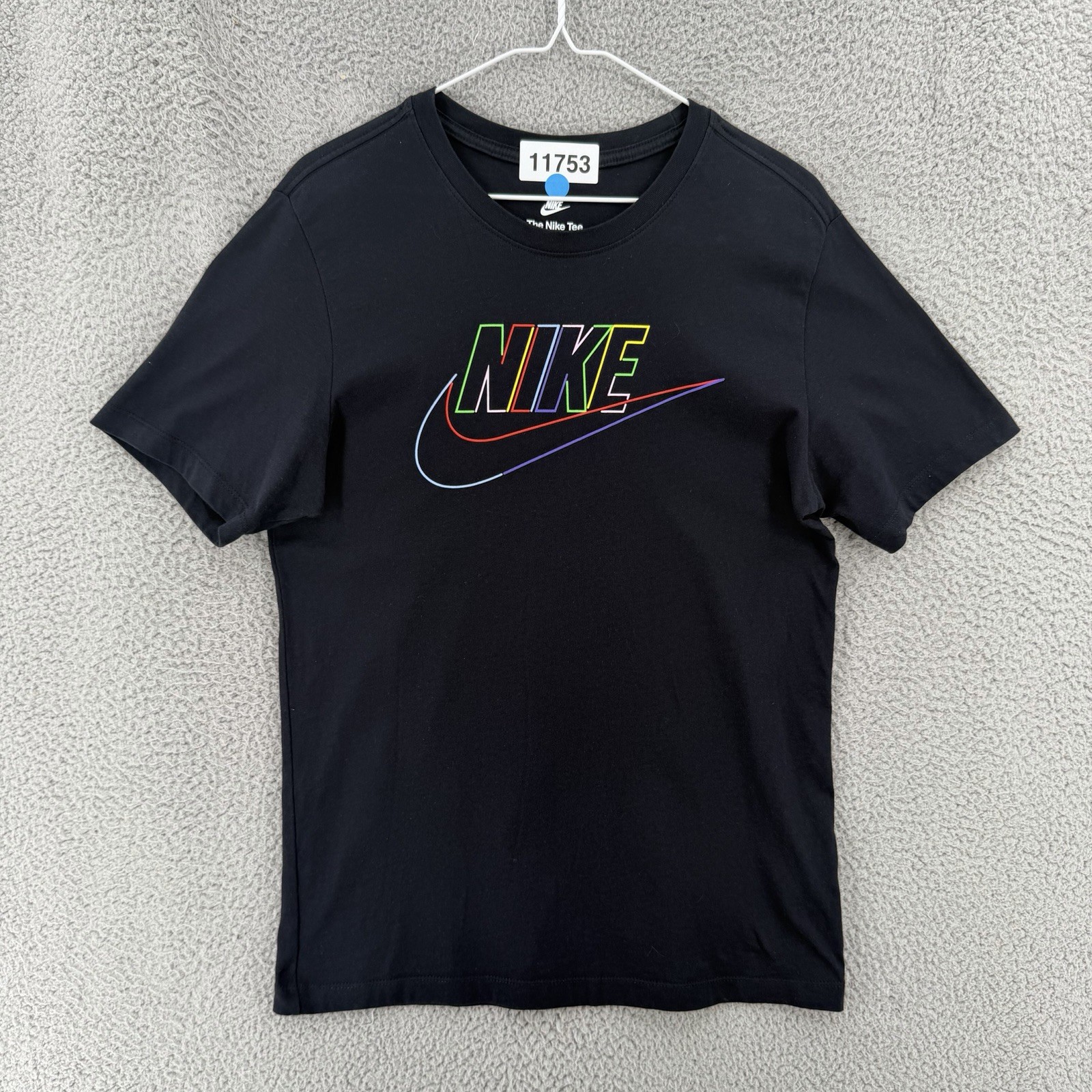 Nike Tee Shirt Graphic Print Men’s Size Small Black Multicolor 11753 gallery