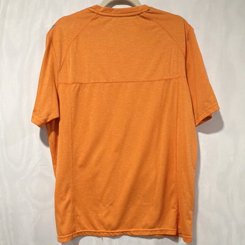 Reebok HYDROMOVE Orange Short Sleeve Crew Neck Men's T-Shirt Size L gallery