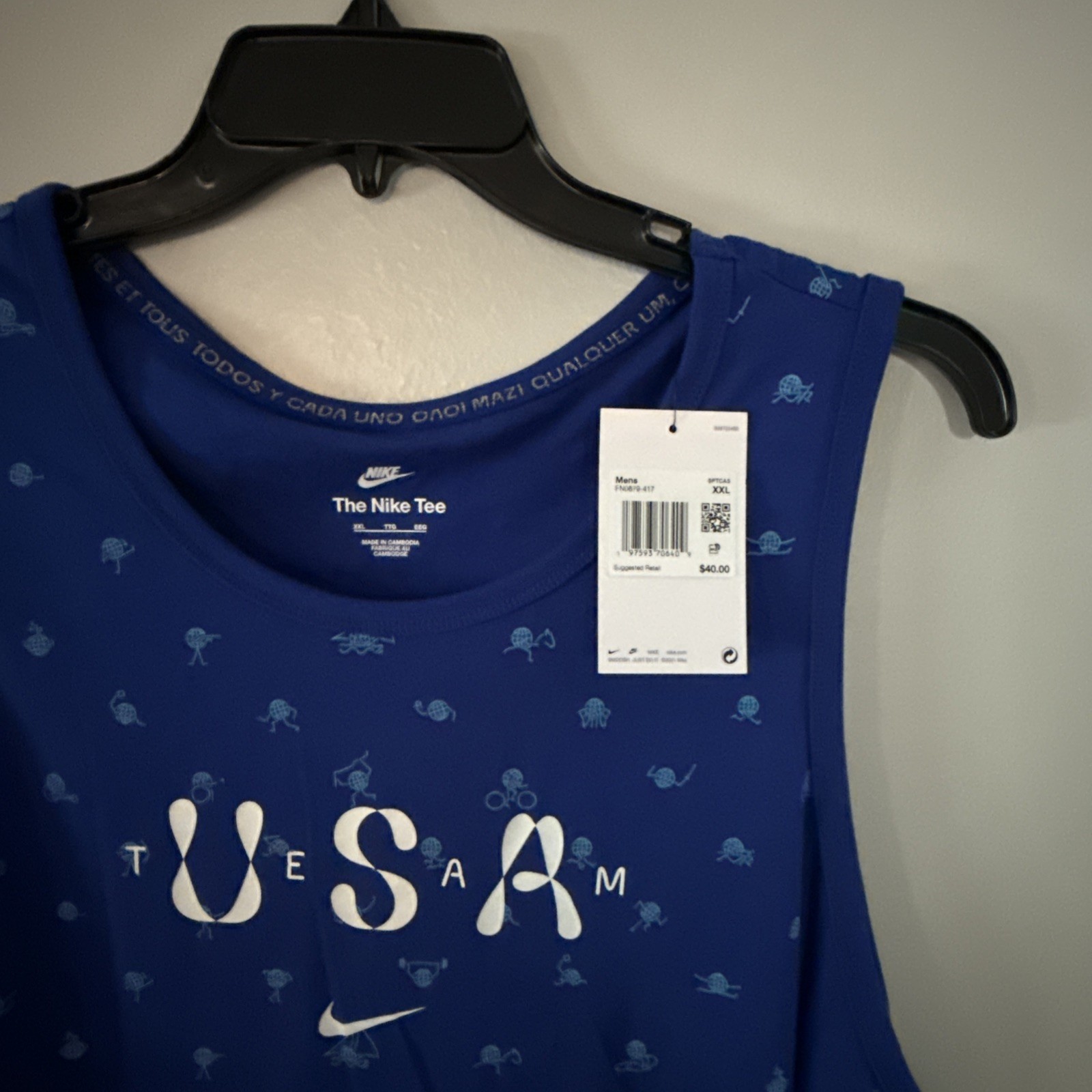 NWT Nike Men’s Team USA Club Tank Top Blue FN0879-417 Size XXL gallery