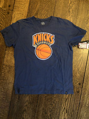 NEW YORK KNICKS 47 BRAND BLUE TEE – MENS LARGE & 2XL