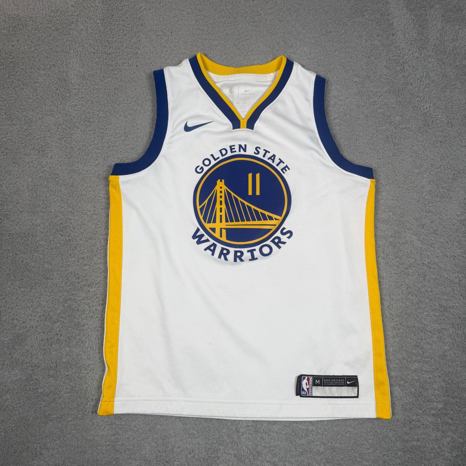 Nike Golden State Warriors Klay Thompson 11 Jersey Youth Medium White Blue Gold gallery