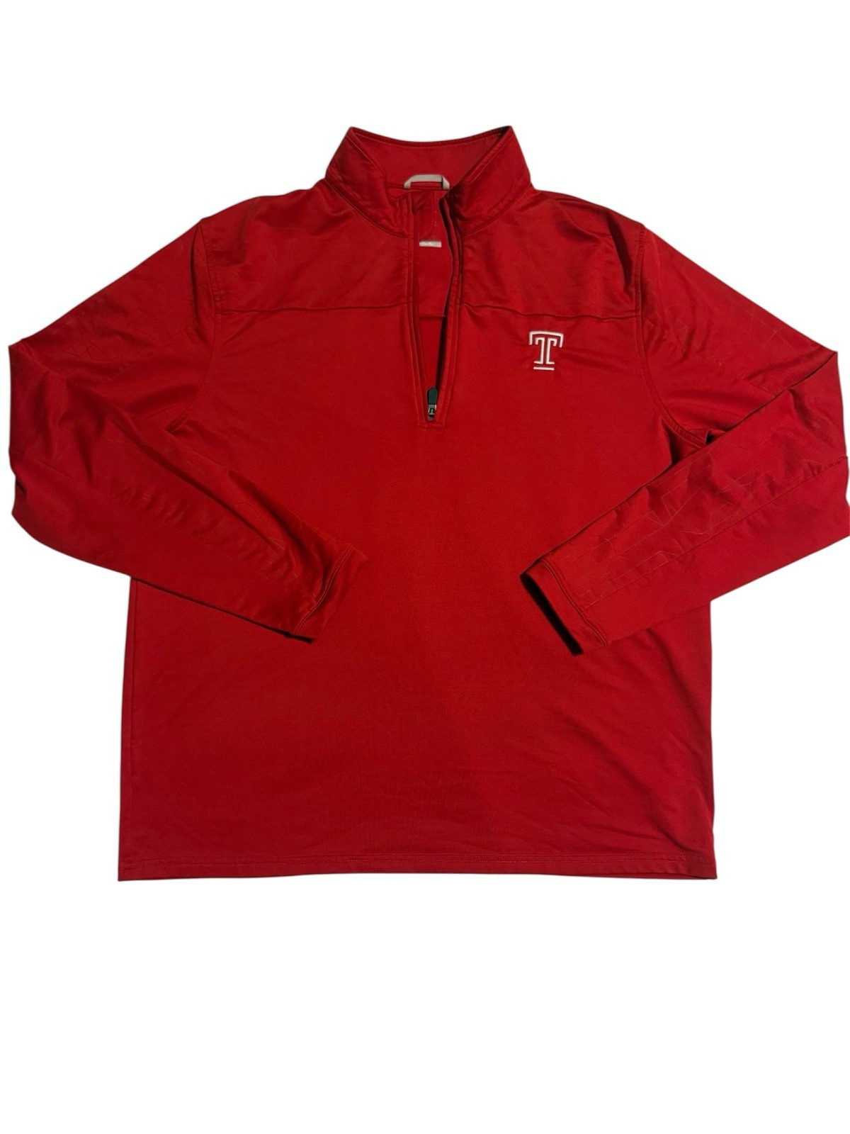 Cutter & Buck CB DryTec Temple University 1/4 Zip Pullover – Men’s Large Red gallery