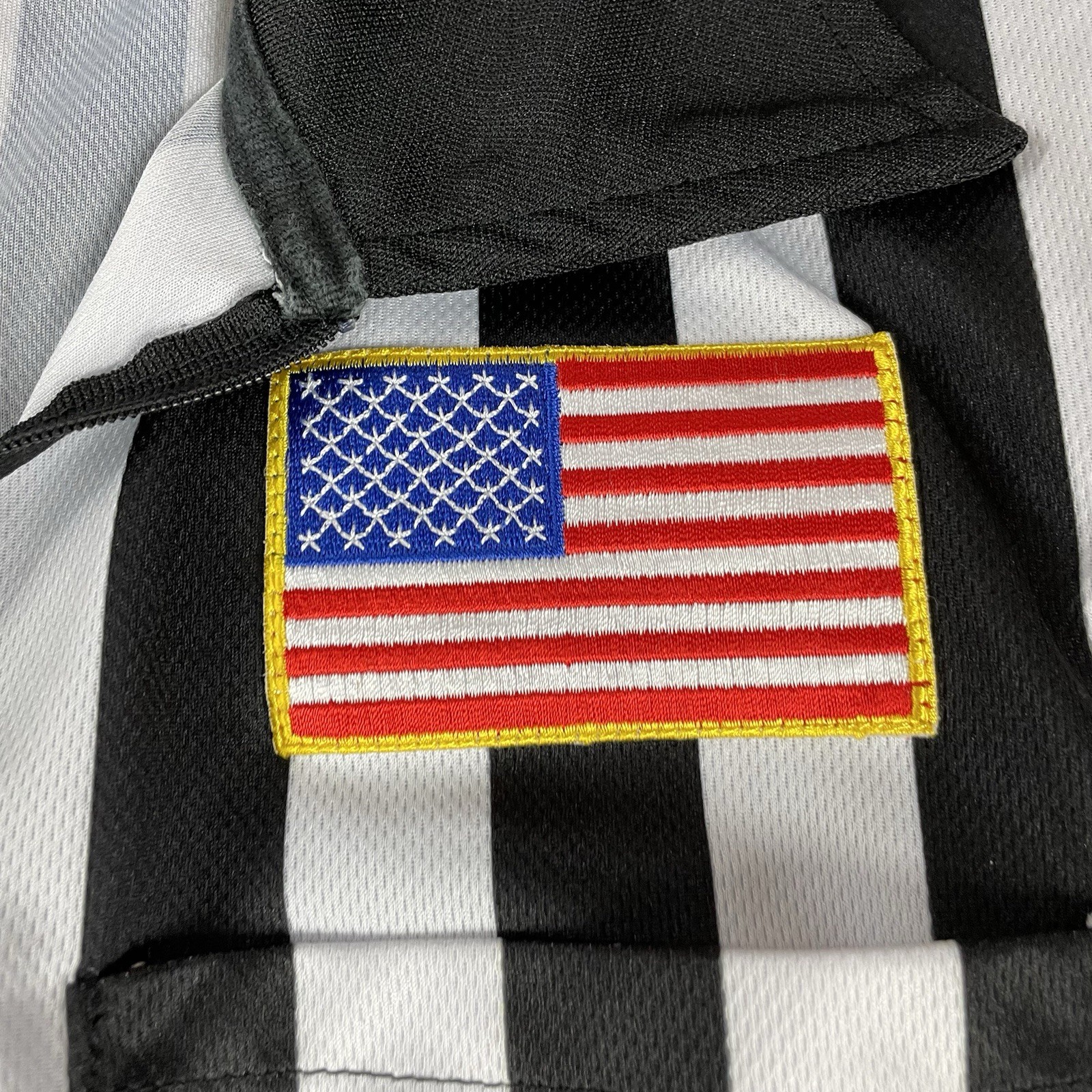 Honigs Referee Shirt Sideline Judge Vintage Striped Men Large Made in USA XL gallery