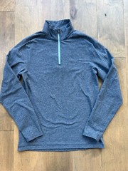 Lululemon Surge Warm 1/2 Zip Heathered Alberta Lake Caspian Blue Men’s M/L EUC