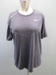 Nike Size M Mens Gray Short Sleeve Crew Neck Athletic Sport Dri Fit TShirt 896