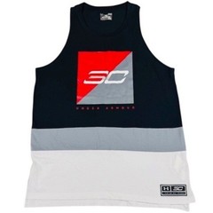 Under Armour Tank Top Mens Large SC30 Stephen Curry HeatGear Fitted Colorblock