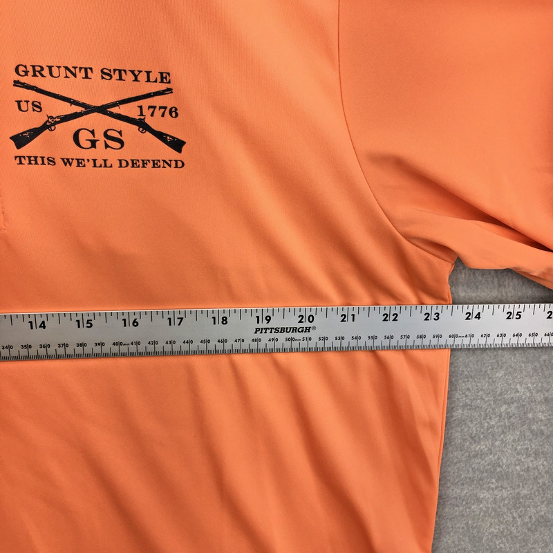 Grunt Style 1/4 Zip Performance Pullover Size XL Stretch Orange Fishing gallery