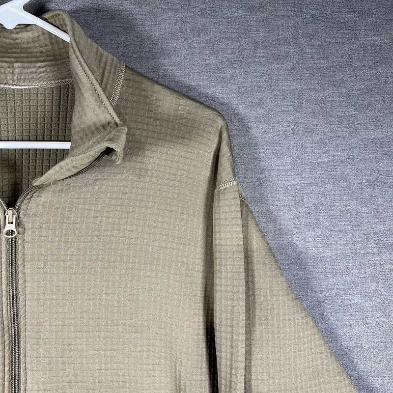 US Army Mid Weight Cold Weather Shirt M Polartec Waffle Thermal Khaki (no tag) gallery