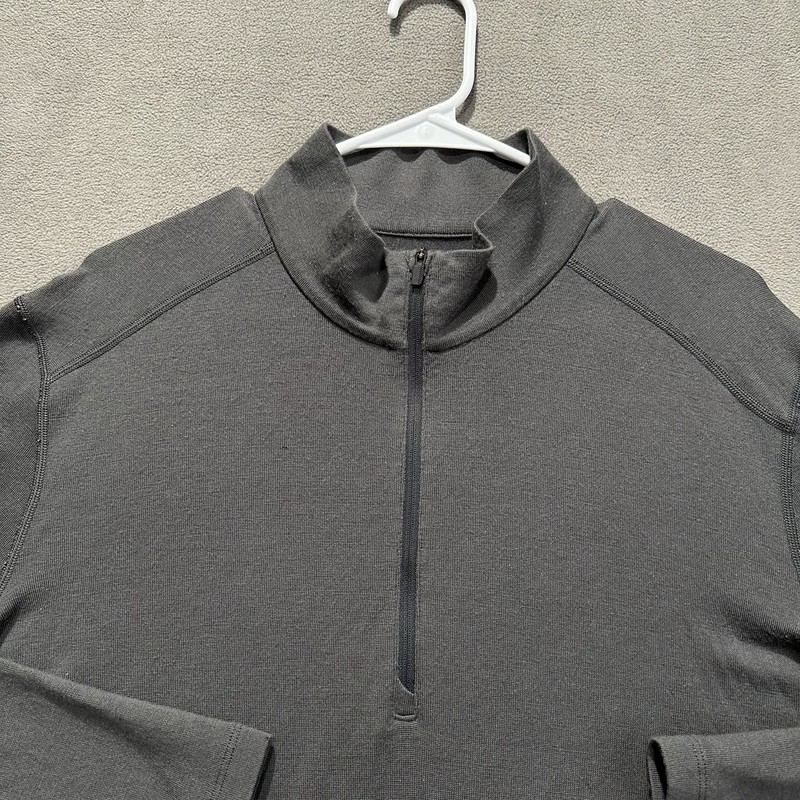 Icebreaker 260 Tech Long Sleeve Half Zip Merino Base Layer Mens XL Gray GUC gallery